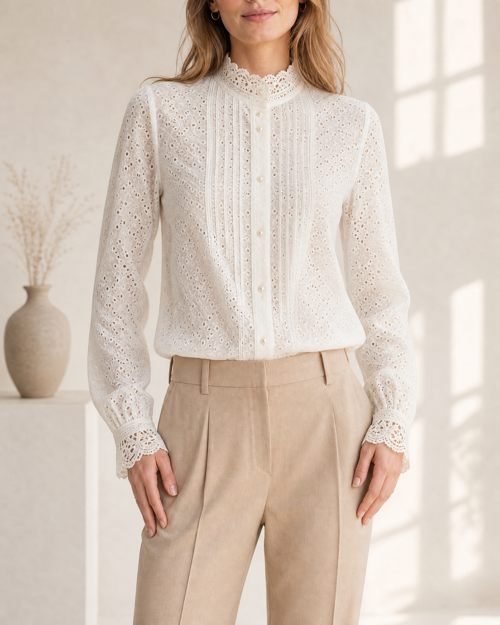 Klara Spitzenkragen Bluse